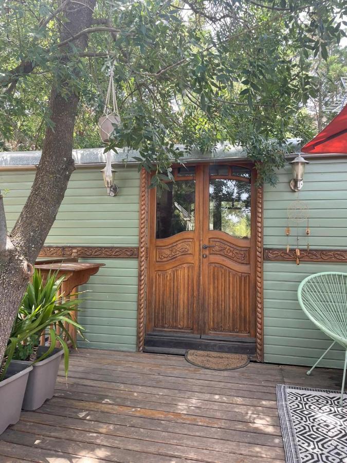 Maison d'hôtes Roulotte en bois Sud France à Le Soler Extérieur photo